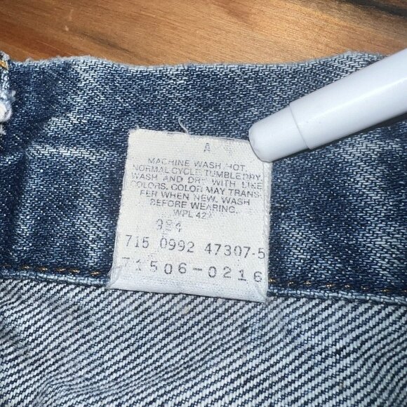 Vintage Levis Denim Trucker Jacket Mens 46 L Type III USA Made 71506-0216 - Picture 13 of 14